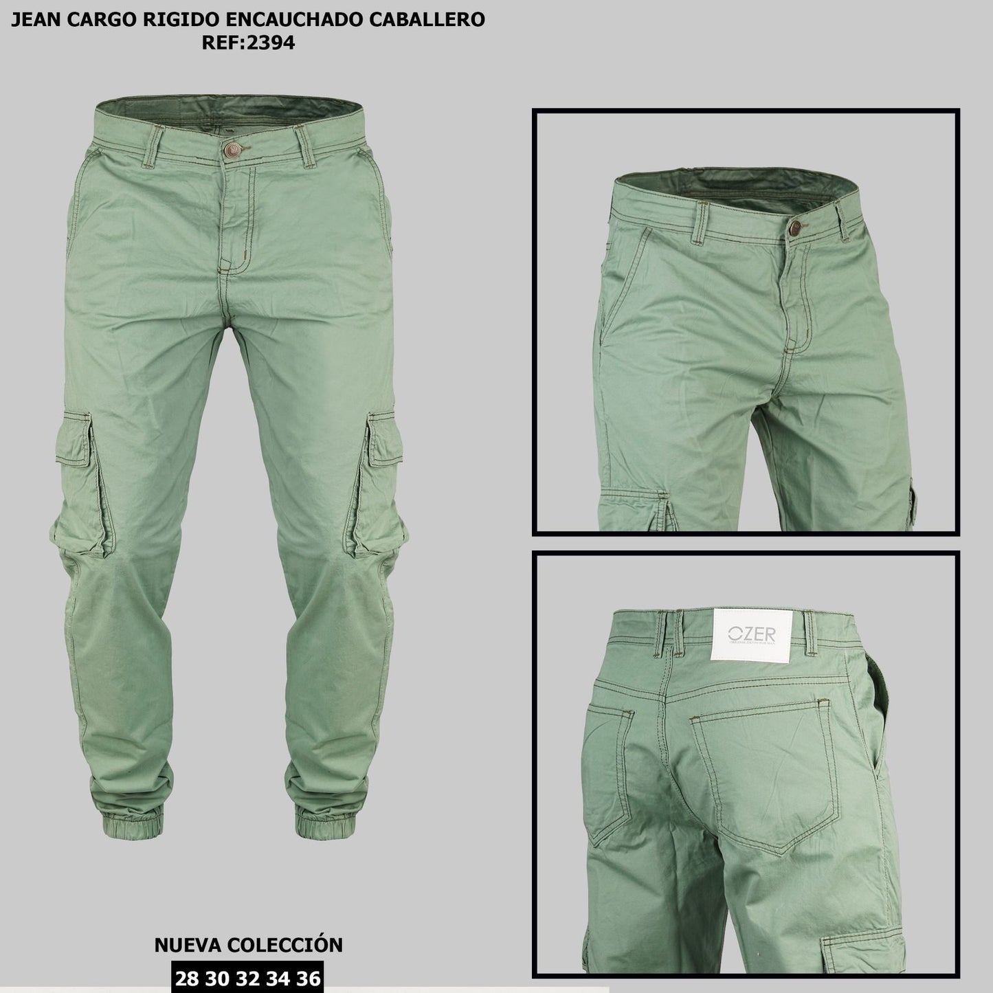 JEAN CONFORT CARGO REF 2394 VERDE
