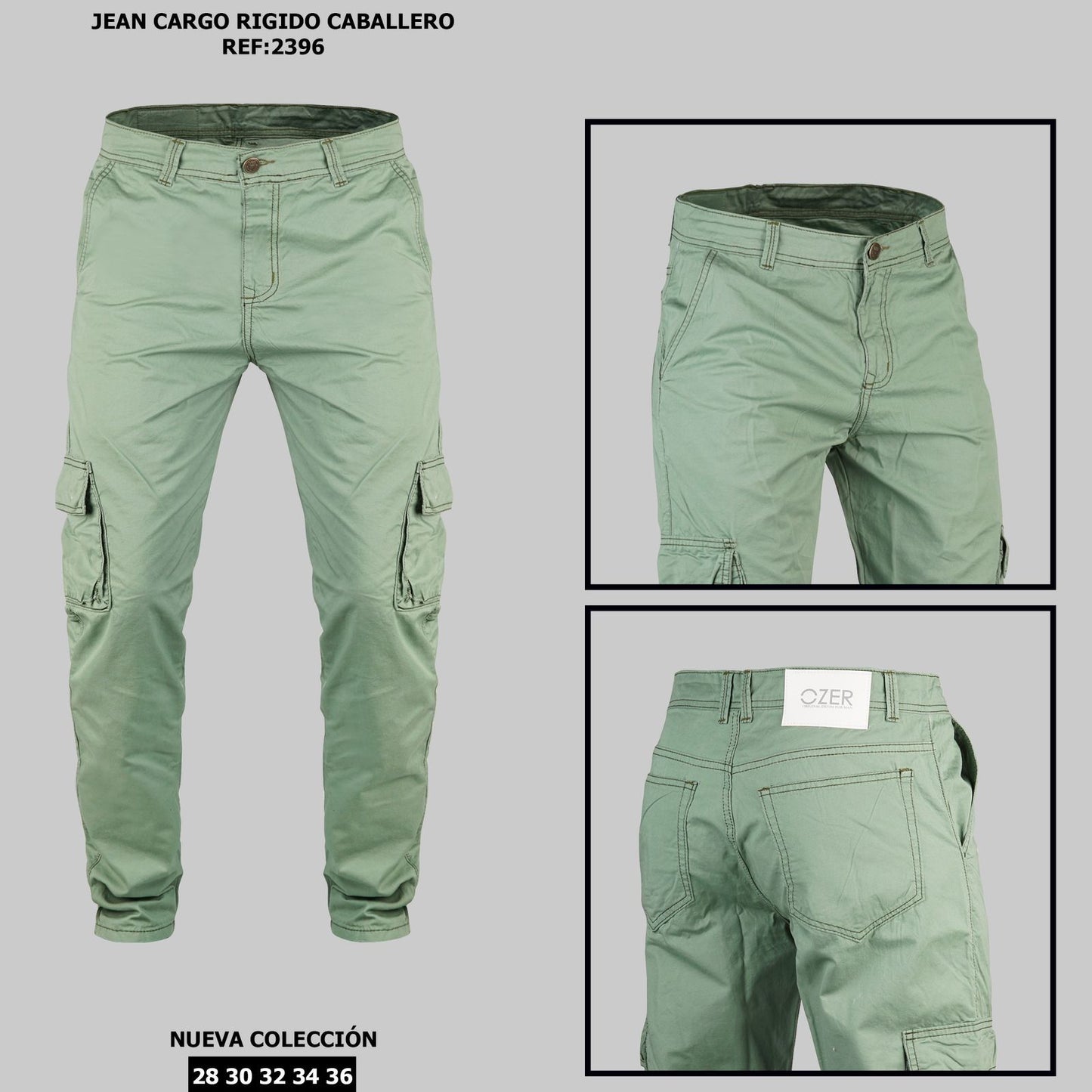 JEAN CONFORT CARGO REF 2396 VERDE