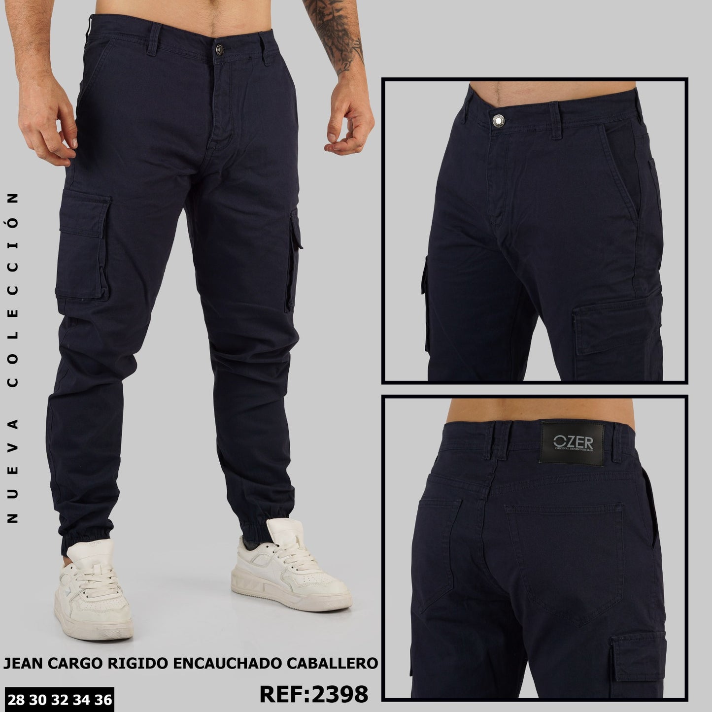 JEAN CONFORT CARGO REF 2398 AZUL OSCURO