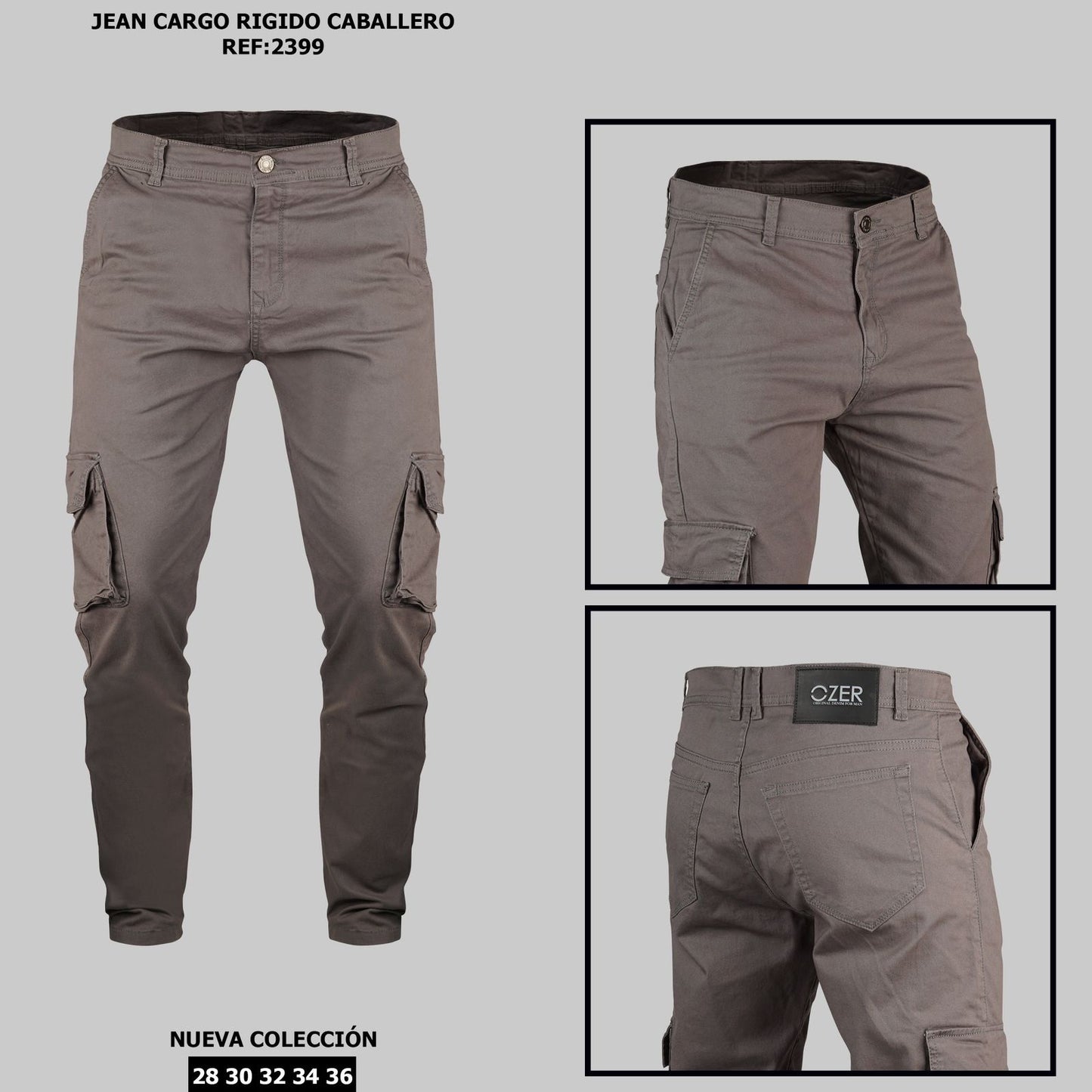 JEAN CONFORT CARGO REF 2399 GRIS