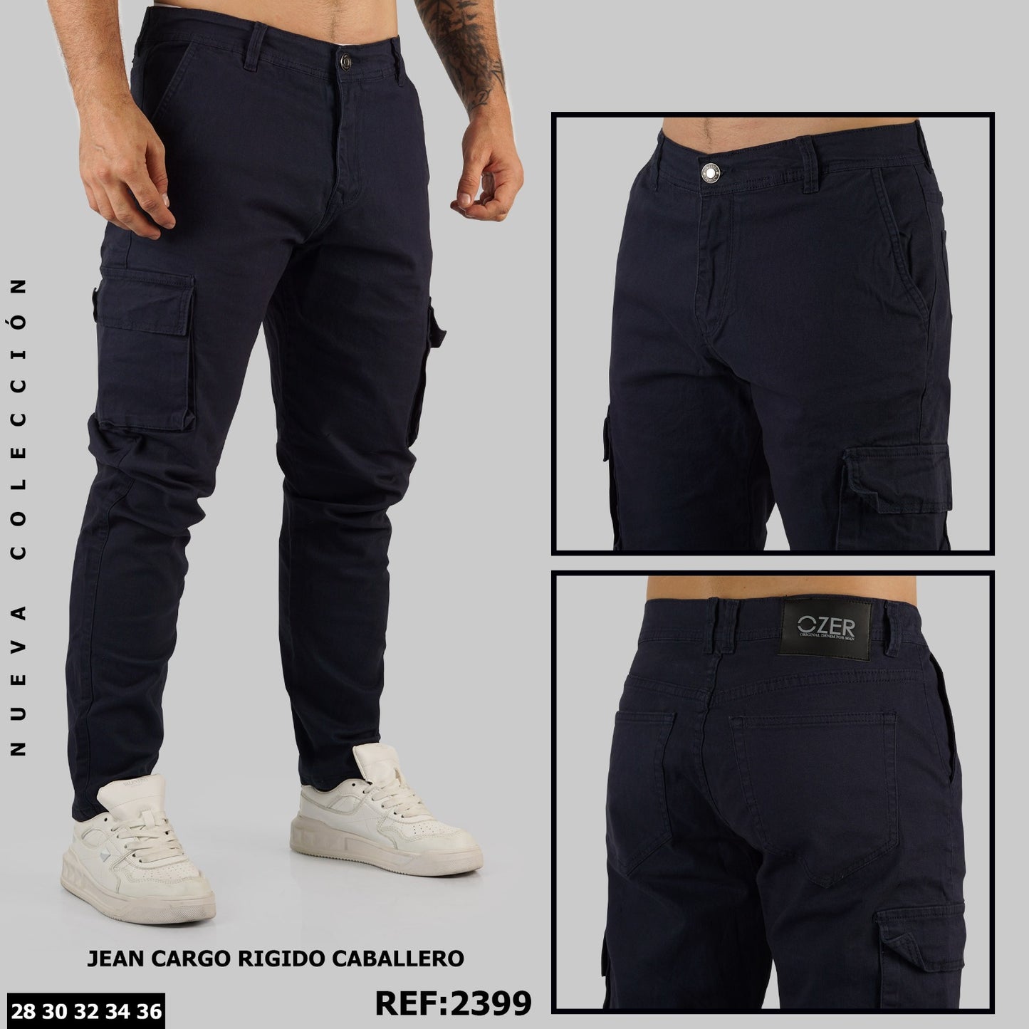 JEAN CONFORT CARGO REF 2399 AZUL OSCURO