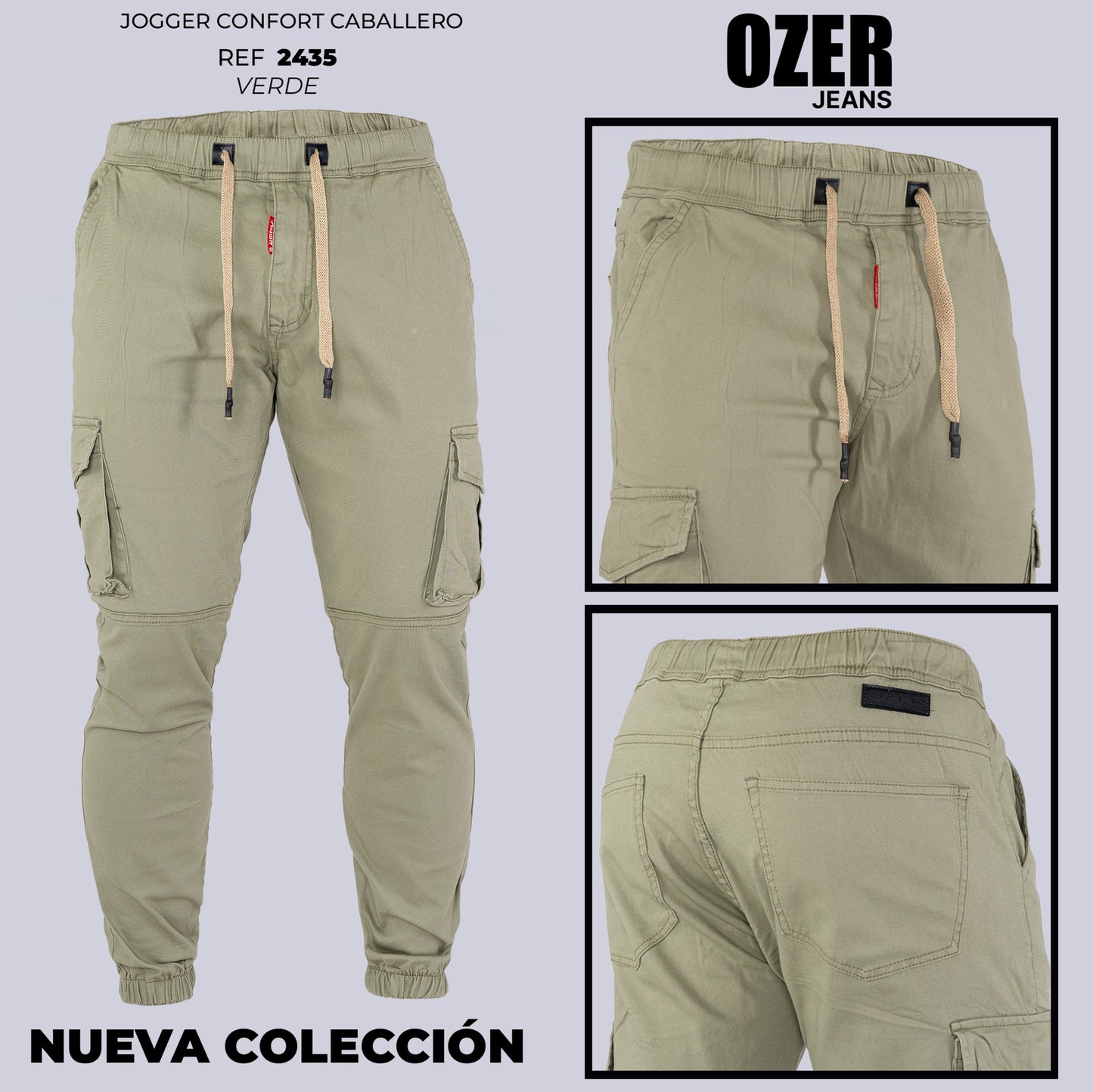 JEAN CARGO REF 2435 verde oliva