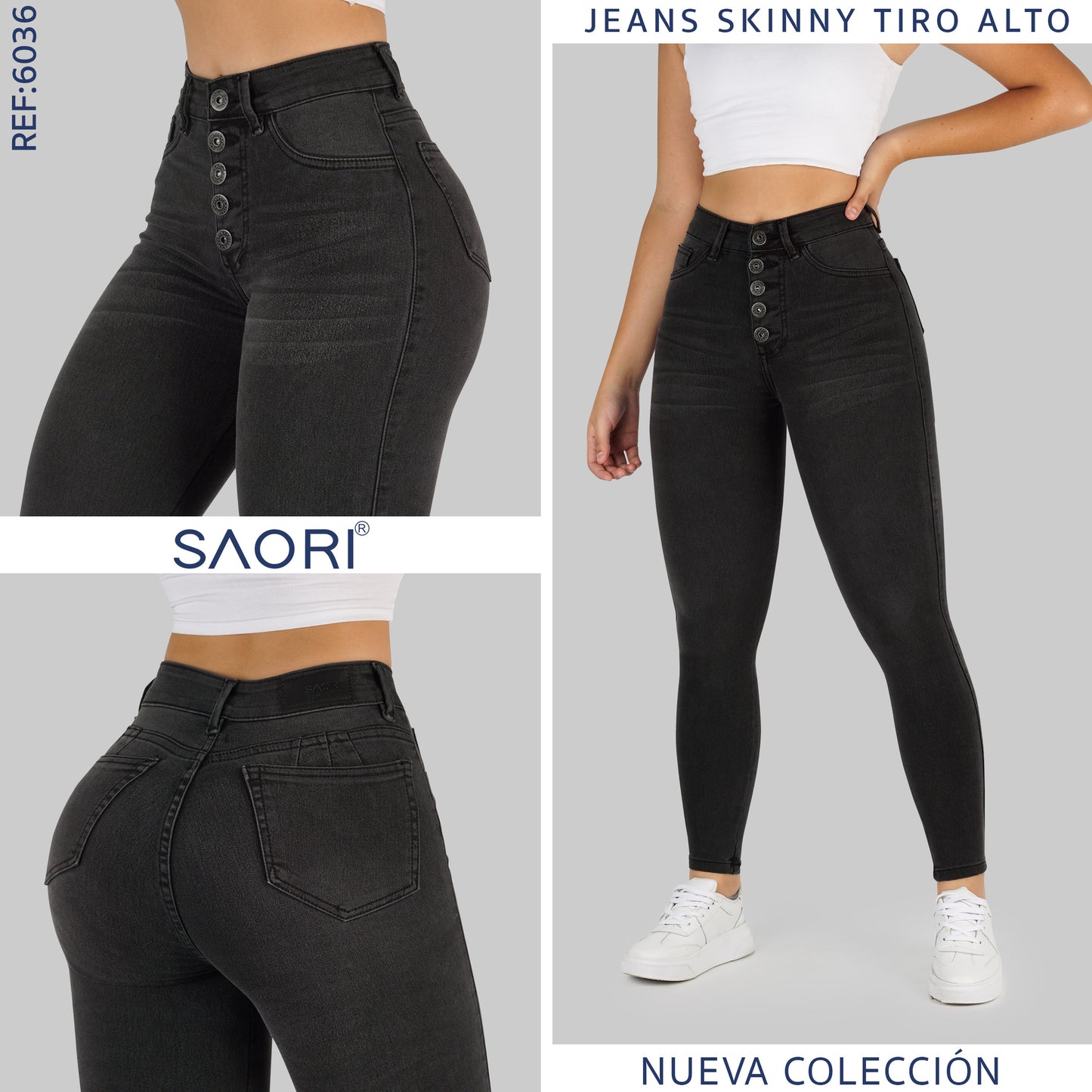 JEAN SKINNY TIRO ALTO REF 6036