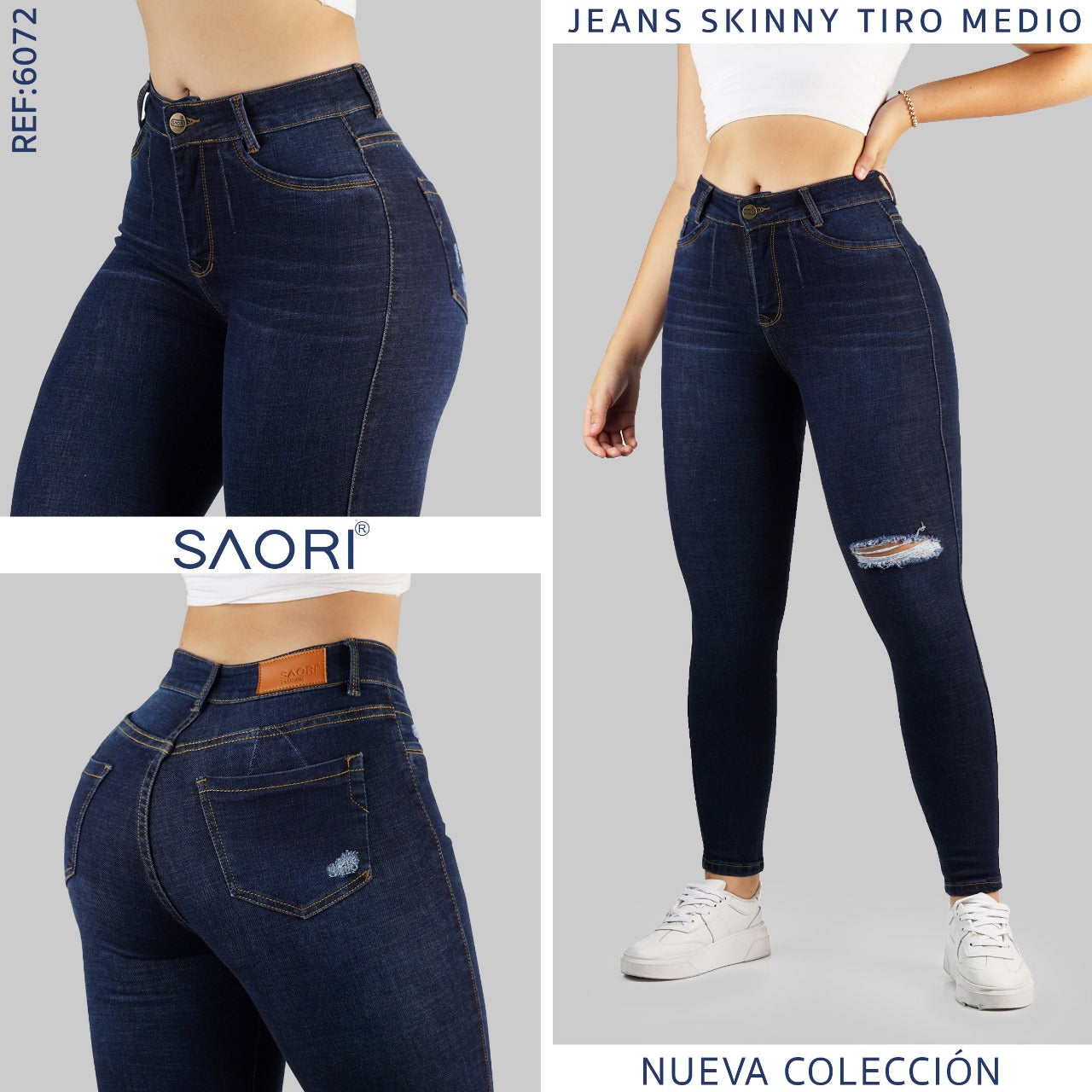 JEAN SKINNY TIRO ALTO REF 6072