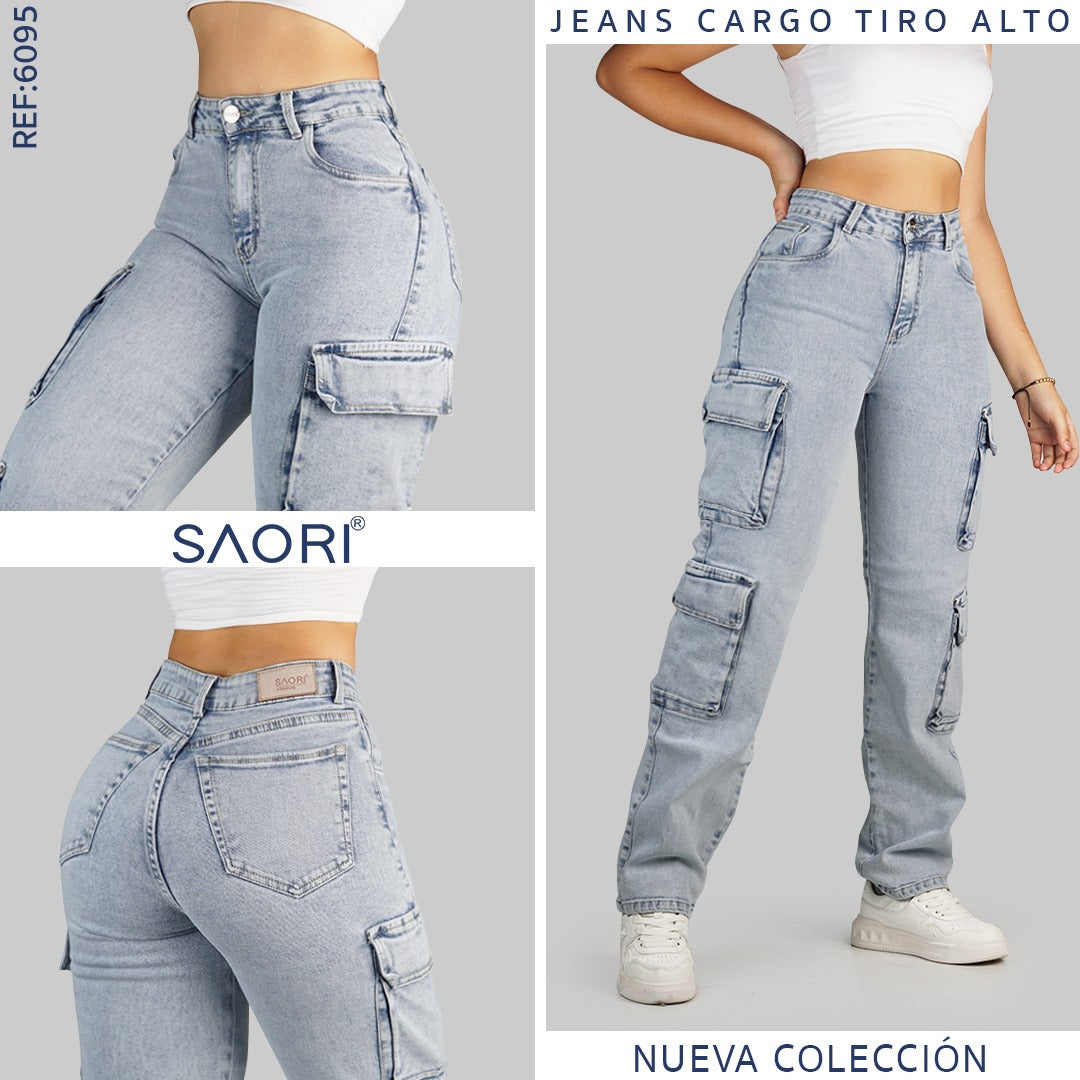 JEAN CARGO TIRO ALTO REF 6095