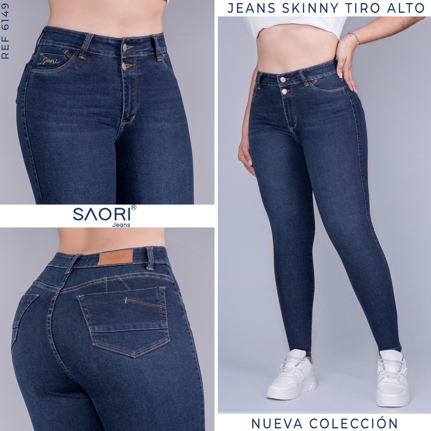 JEAN SKINNY TIRO ALTO REF 6149