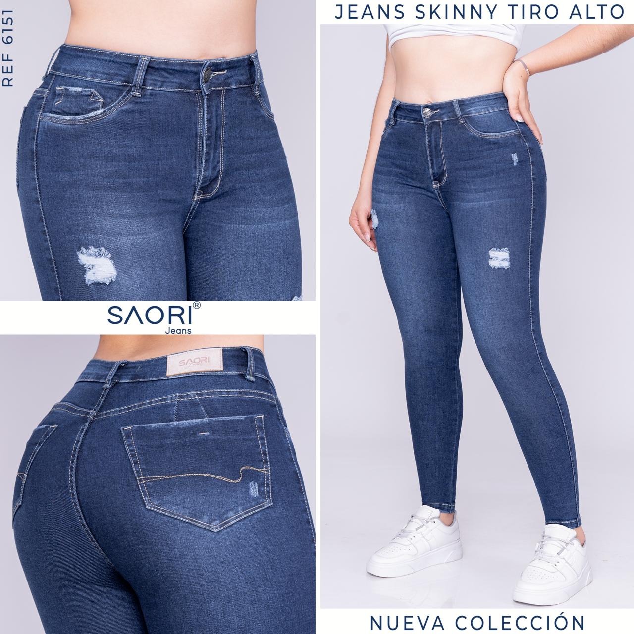 JEAN SKINNY TIRO ALTO REF 6151