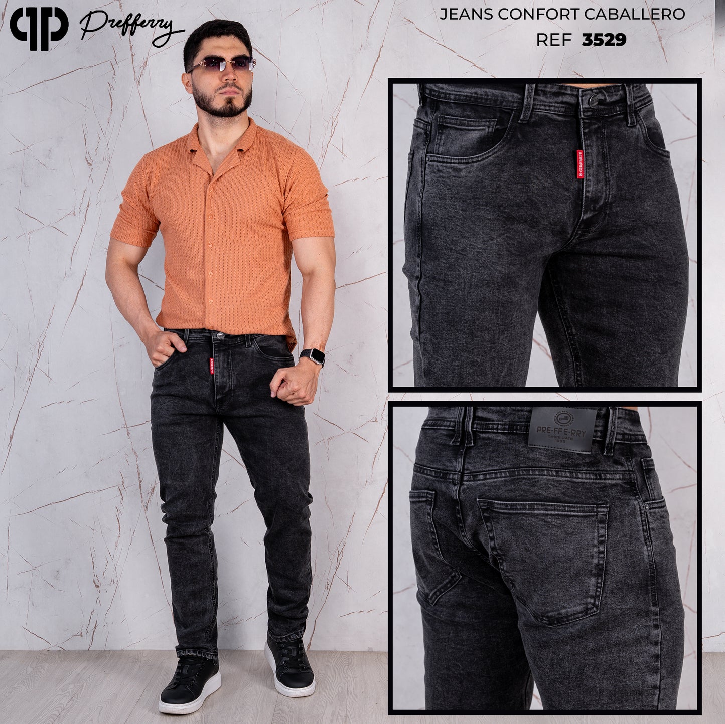 JEAN SLIM CONFORT REF 3529 GRIS