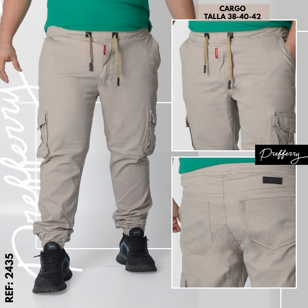 JEAN CARGO REF 2435 BEIGE PLUS