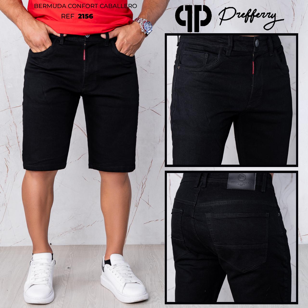BERMUDA NEGRA CONFORT REF 2156