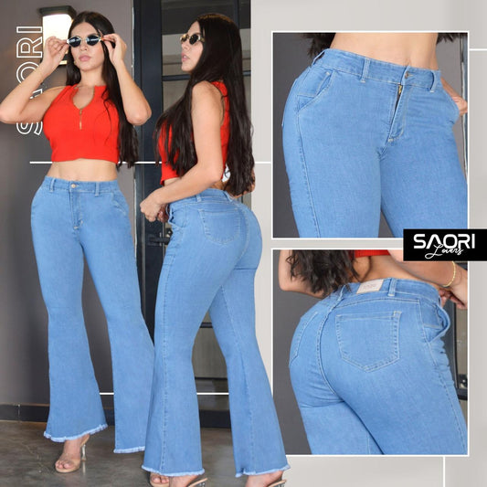 JEAN BOTA ANCHA TIRO ALTO REF 2602 CLARO