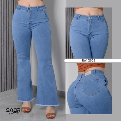 JEAN BOTA ANCHA TIRO ALTO REF 2602 CLARO