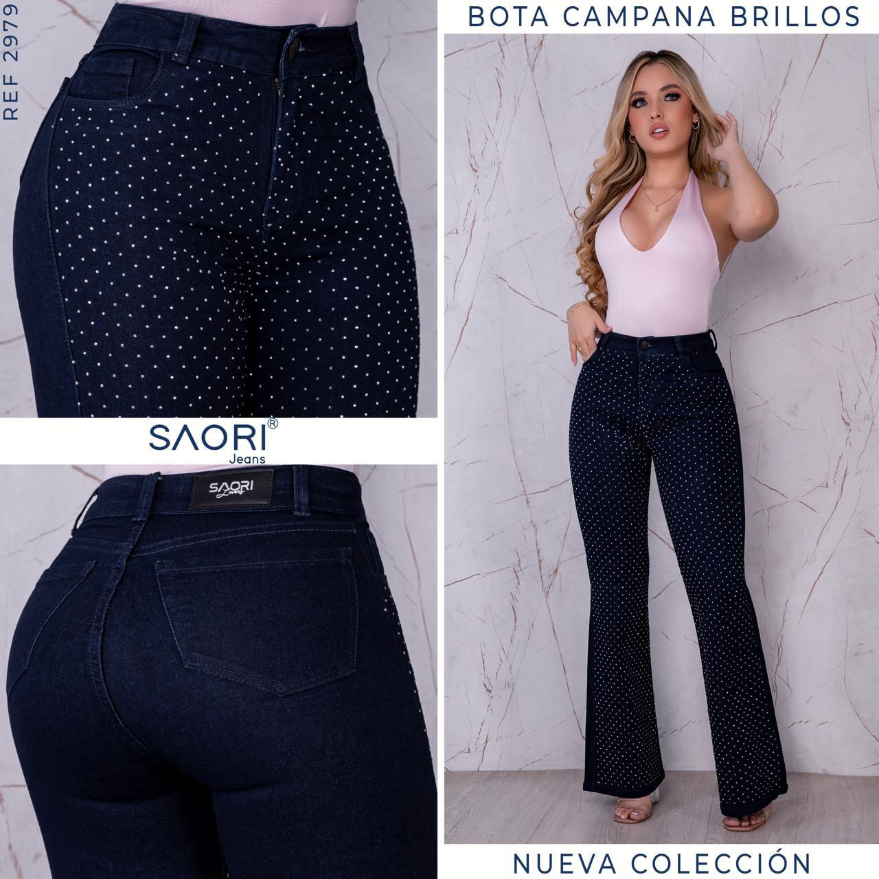 JEANS BOTA CAMPANA TIRO ALTO REF 2979-2