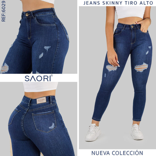 JEAN SKINNY TIRO ALTO REF 6029