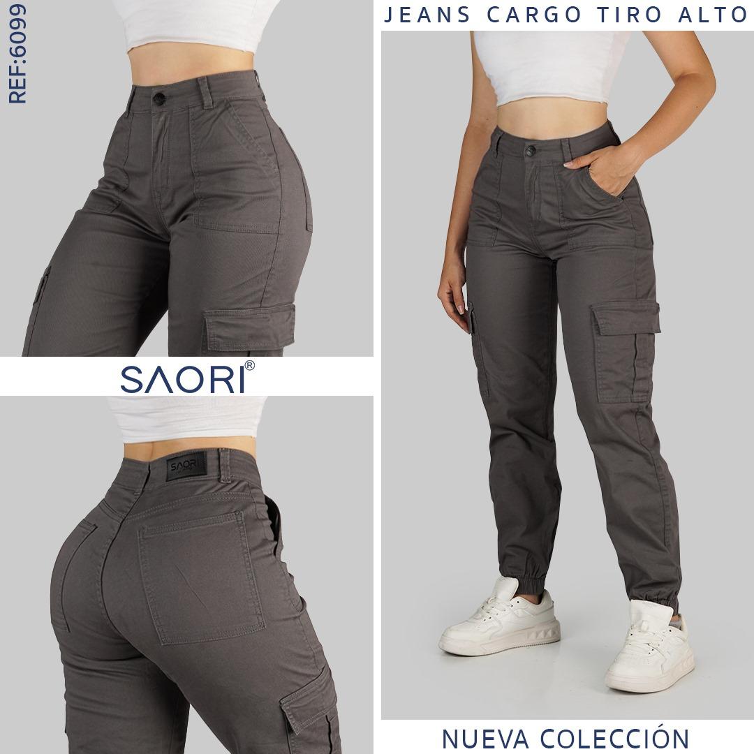 JEAN CARGO TIRO ALTO REF 6099 GRIS