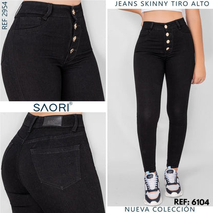 JEAN SKINNY TIRO ALTO REF 6104