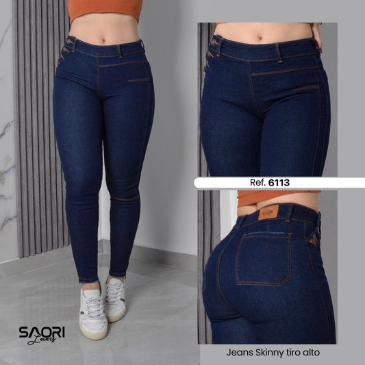 JEAN SKINNY TIRO ALTO REF 6113