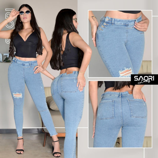 JEAN SKINNY TIRO ALTO REF 6124