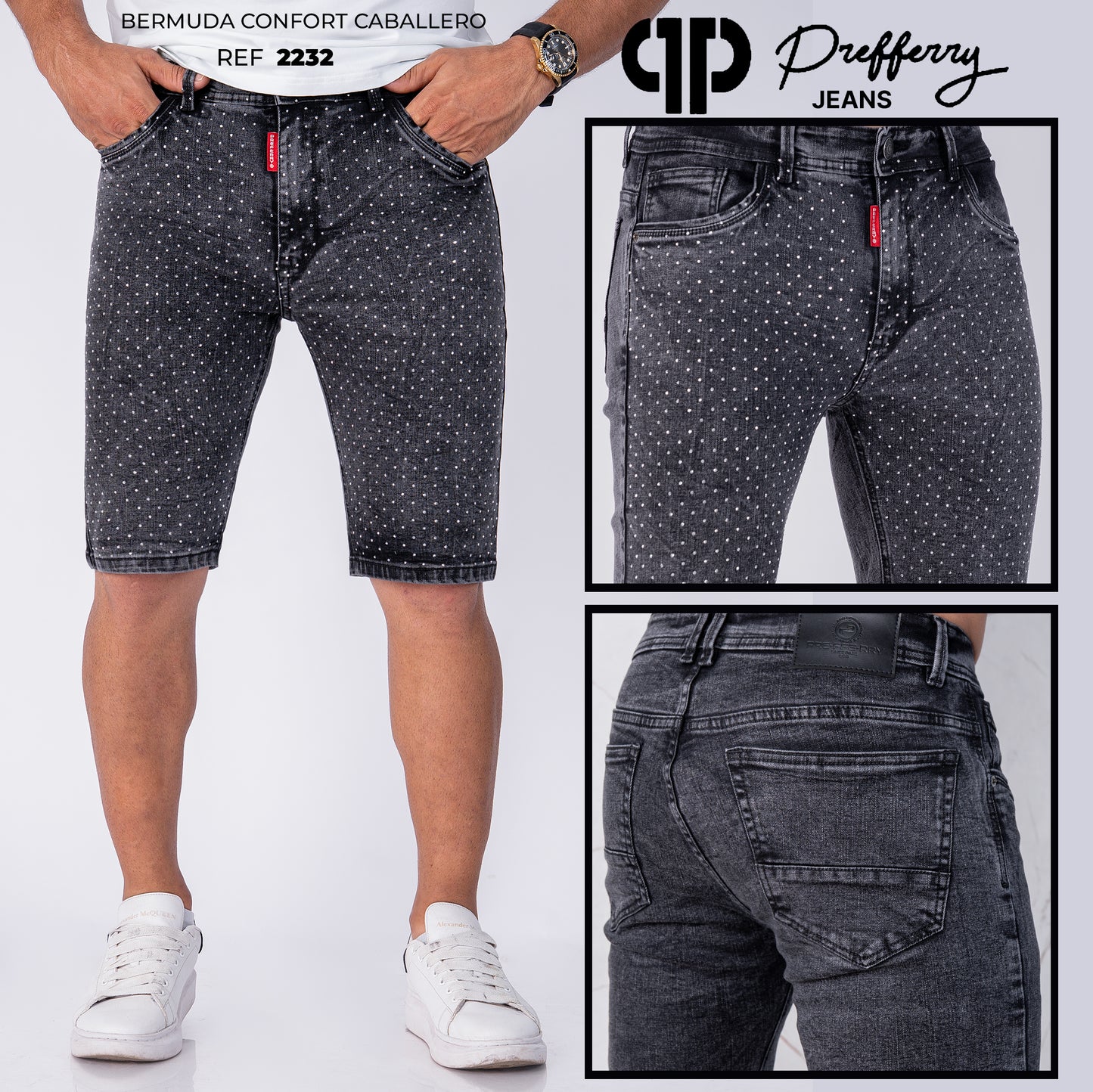 BERMUDA RIGIDA REF 2232 PIEDRAS