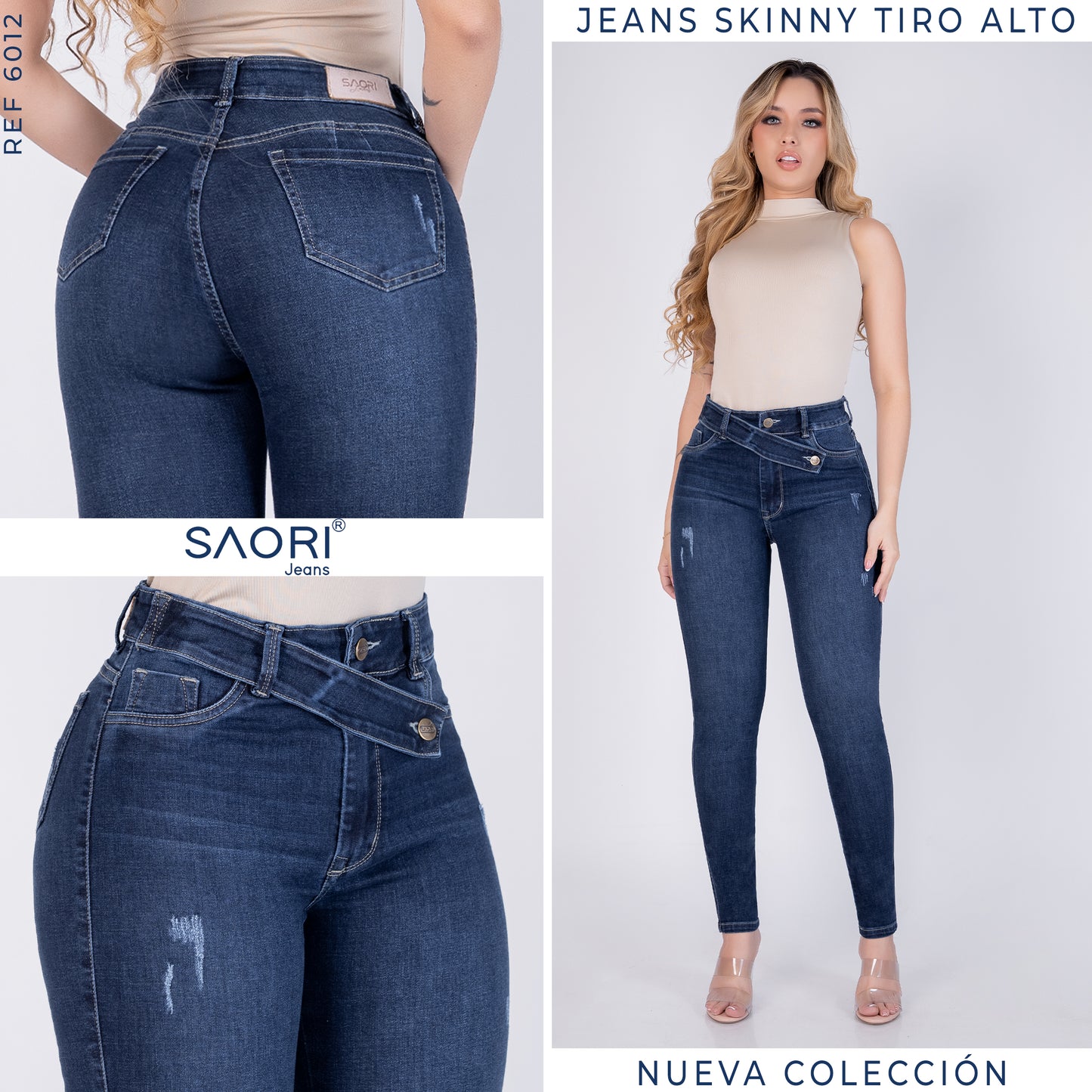 JEAN SKINNY TIRO ALTO REF 6012