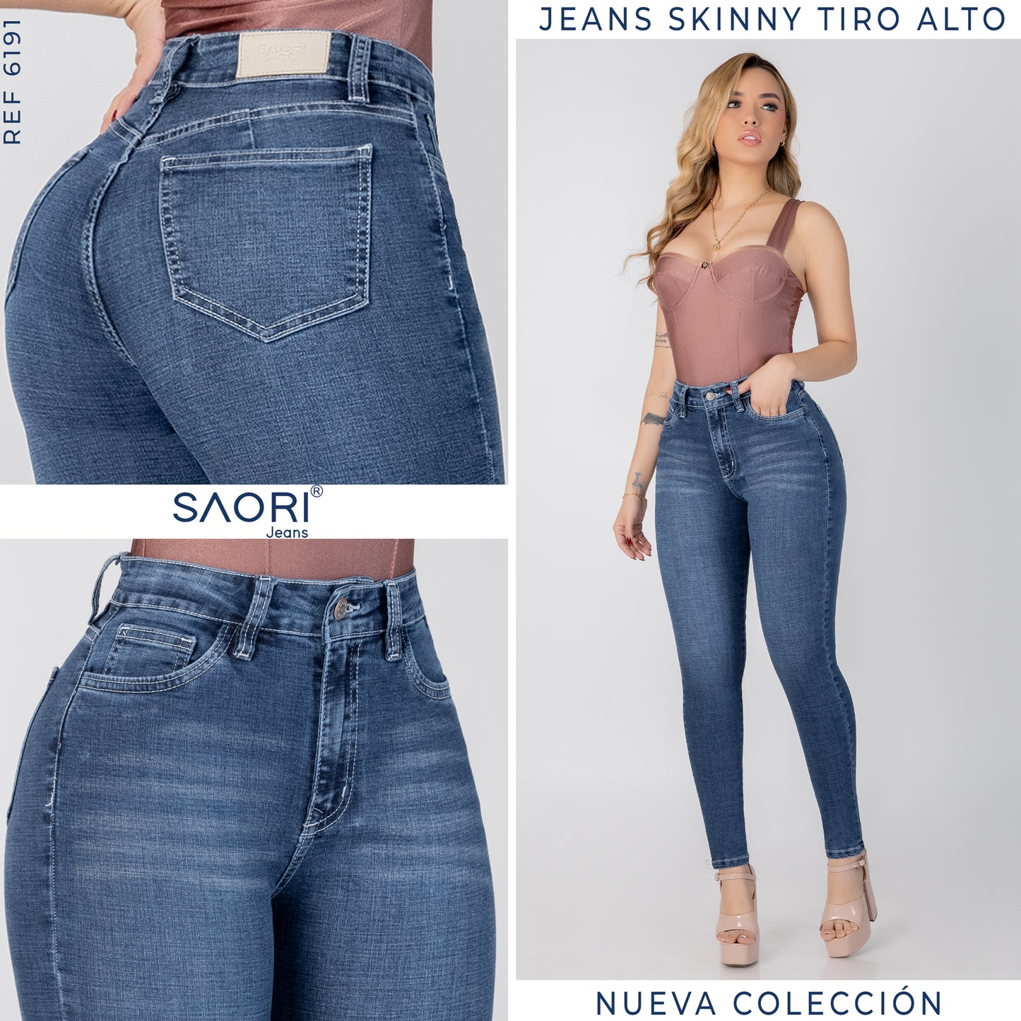 JEAN SKINNY TIRO ALTO REF 6191