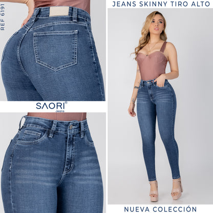 JEAN SKINNY TIRO ALTO REF 6191