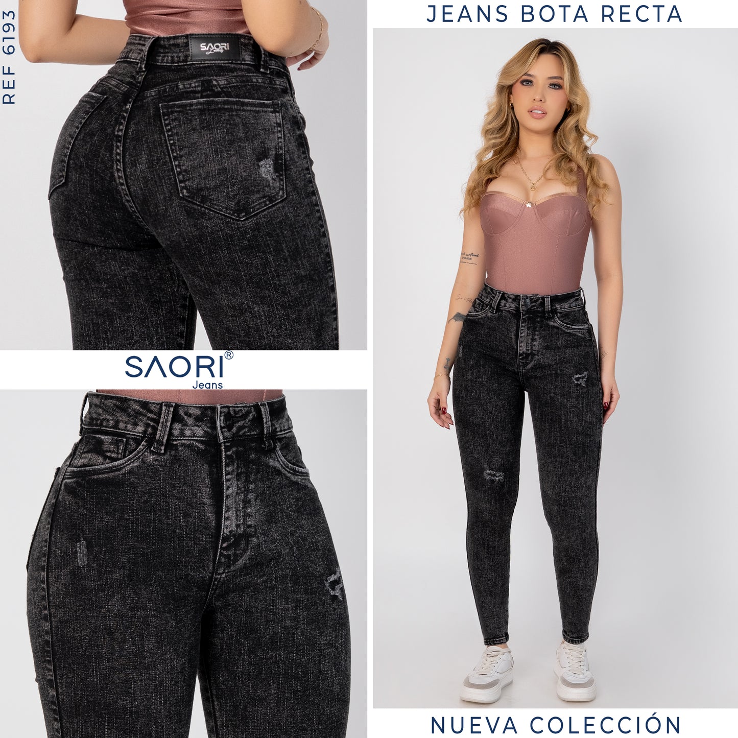 JEAN SKINNY TIRO ALTO REF 6193