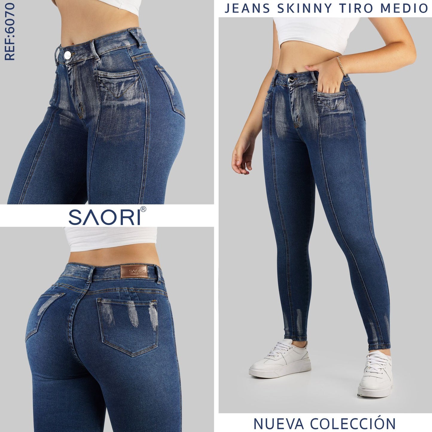 JEAN SKINNY TIRO ALTO REF 6070