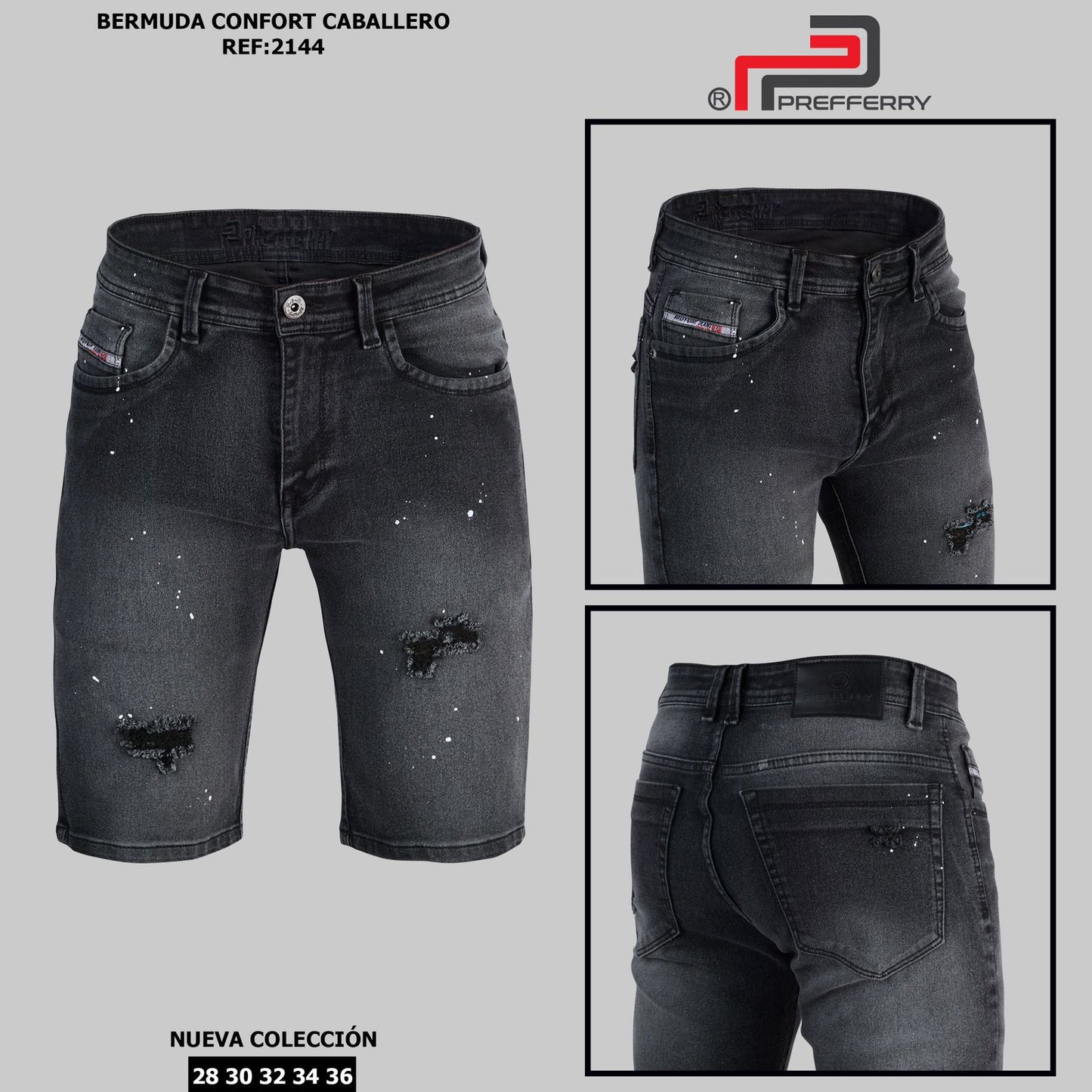 BERMUDA CONFORT REF 2144 GRIS