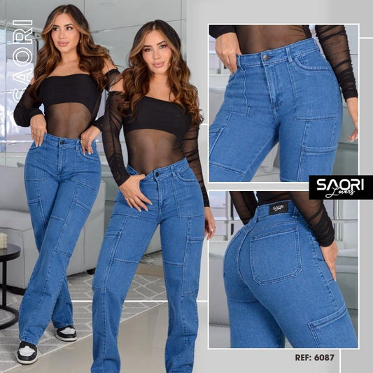 JEAN CARGO TIRO ALTO REF 6087