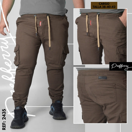 JEAN  CARGO REF 2435 MARRON PLUS