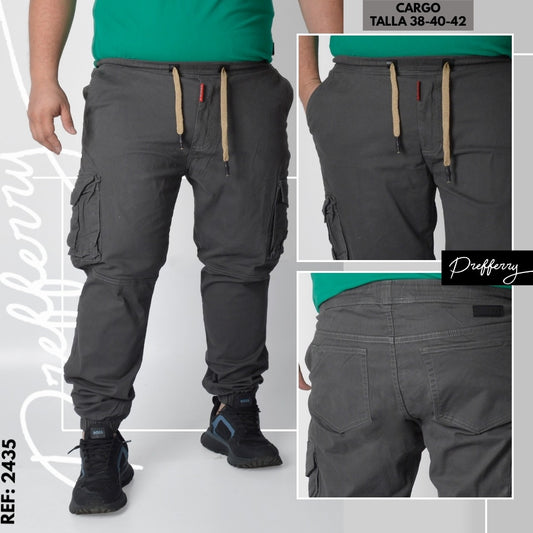 JEAN  CARGO REF 2435 gris PLUS