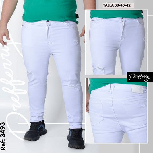 JEAN SLIM CONFORT REF 3493 BLANCO PLUS