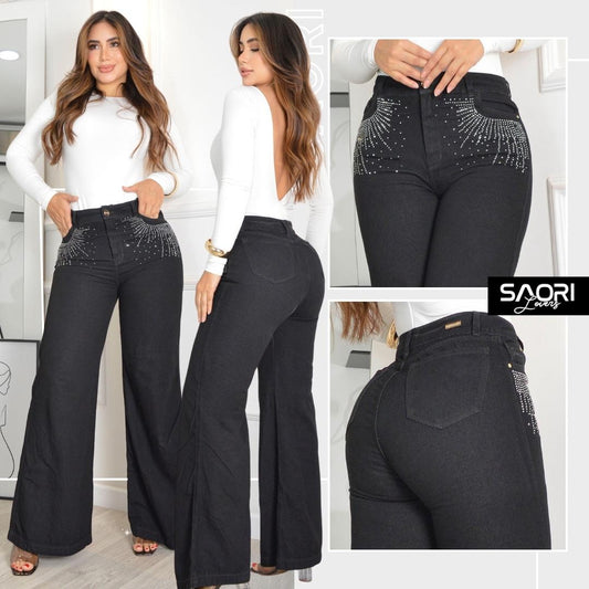 JEAN BOTA RECTA TIRO ALTO RIGIDO REF 6143-1