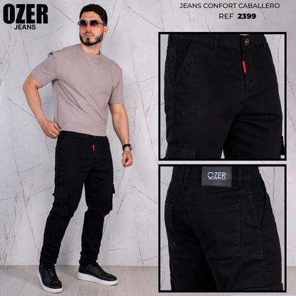 JEAN CONFORT CARGO REF 2399 NEGRO